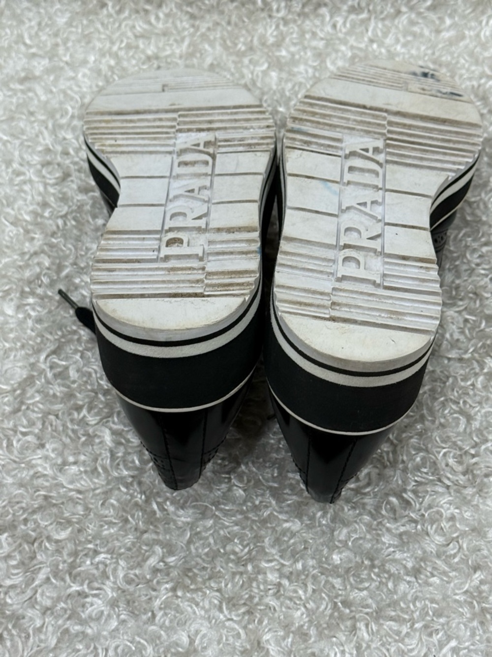 Prada Platform Brogue-Trim Leather Oxford - Picture 10 of 11
